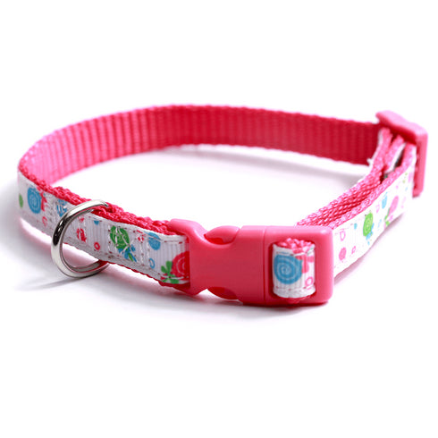 Zgarda cu imprimeu din nylon pentru caini Hamate 18-30 cm